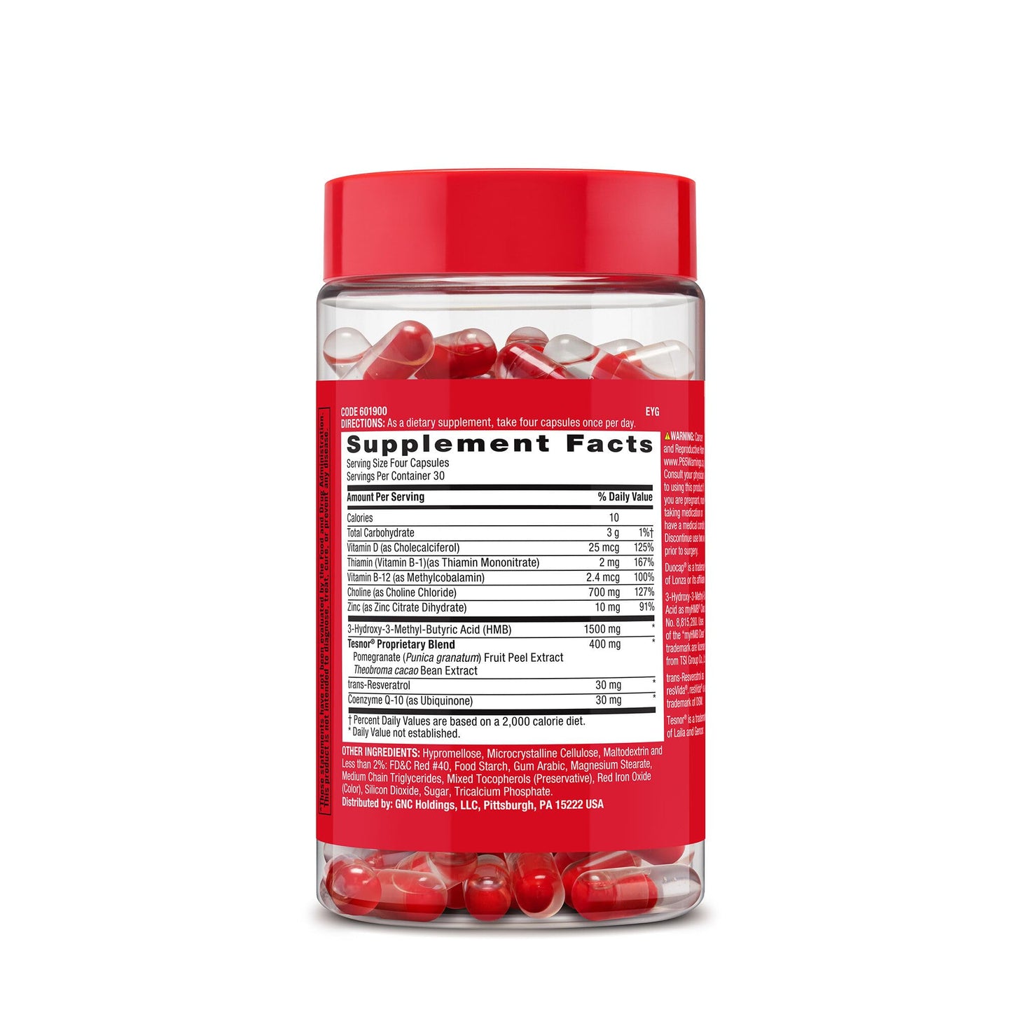 GNC Mega Men Ultra Testosterone | Free & Total Test Booster | 120 Count