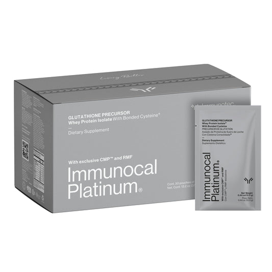 Immunocal Platinum Glutathione Precursor - Whey Protein Isolate, Anti-Aging, Skin + Cell Renewal, Immune Support, Detox + Bone Support | Fat and Sugar Free, Lactose-Intolerant Friendly | 30 Servings