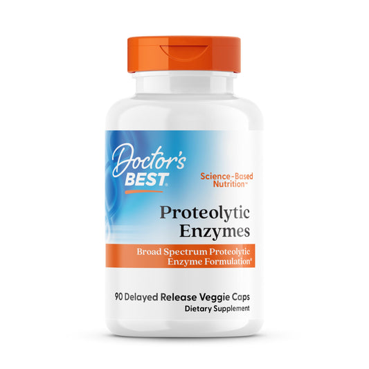 Doctors Best Proteolytic Enzymes, Broad Spectrum Proteolytic Enzyme Formulation, Non-GMO, Vegetarian 90 Delayed Release Veggie Caps