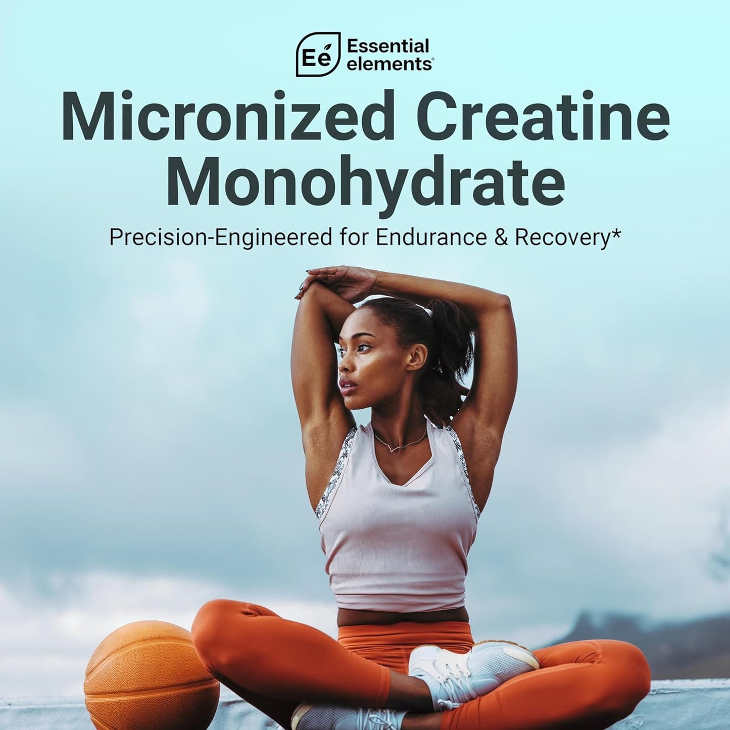 Essential Elements Monohydrate Creatine Powder for Women and Men - Micronized Creatine Instantized - Unflavored Pure Creatine Powder Supplements 120 Servings (2 Pack)