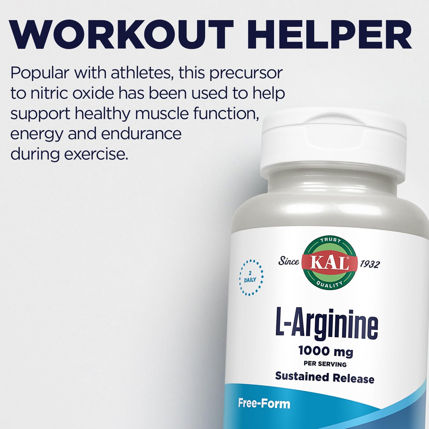 KAL 1000 Mg L-arginine Tablets, 120 Count