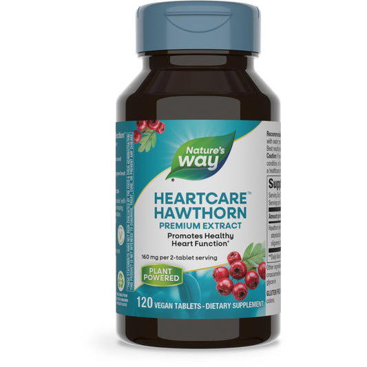 Nature's Way Heart Care Hawthorn Extract, Supports Healthy Heart Function*, 120 Tablets