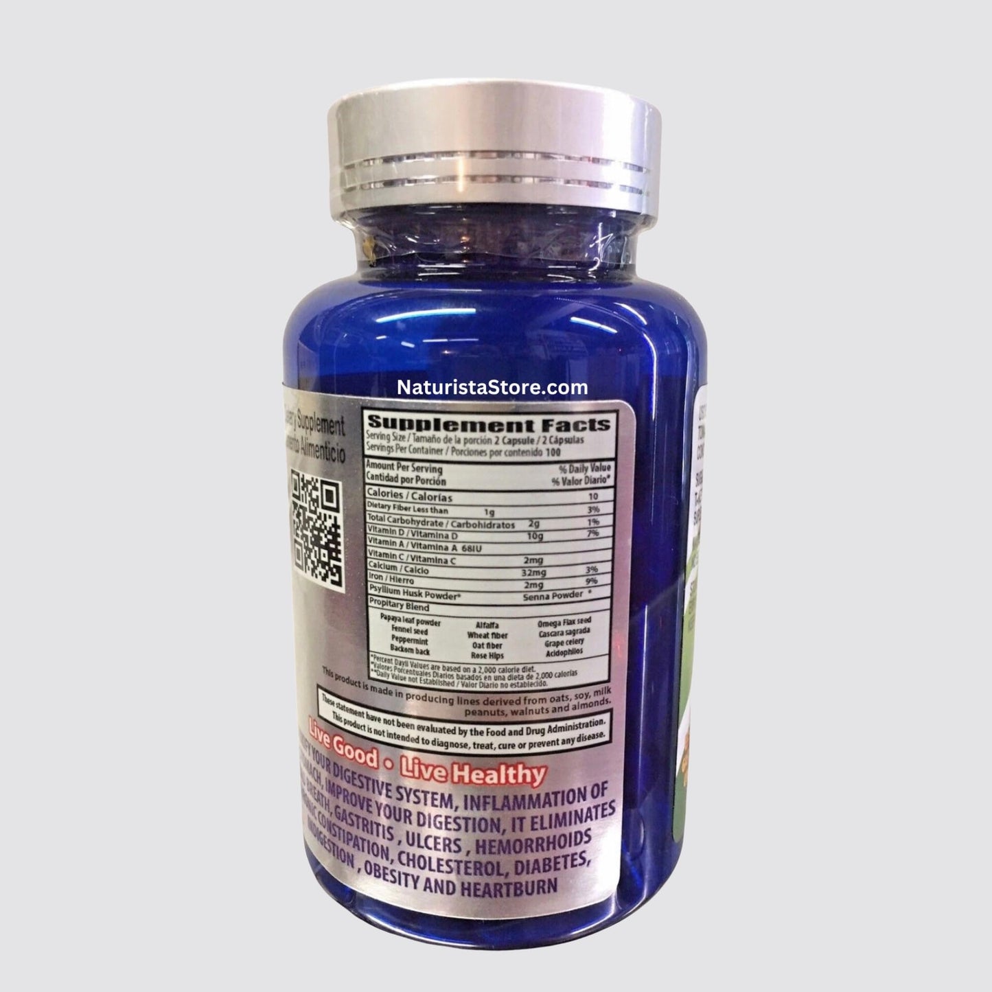 Generic Brands Naturals Desintoxicador Intestinal Digestion Support 100 Caps