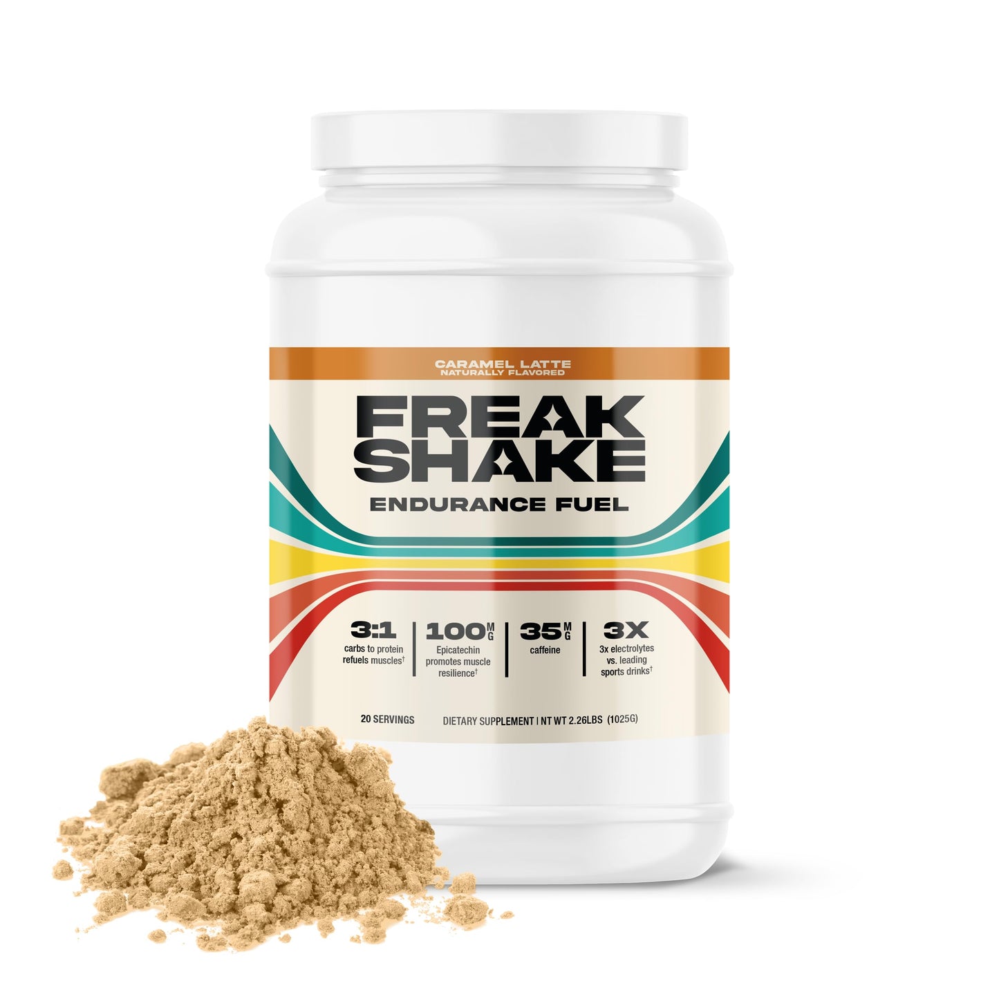 Post Workout Recovery Powder (Caramel Latte) - High Carb Endurance Training Drink - Electrolytes, Complete Protein Blend, Bio-Nutrient Muscle Recovery Supplement - 20 Servings