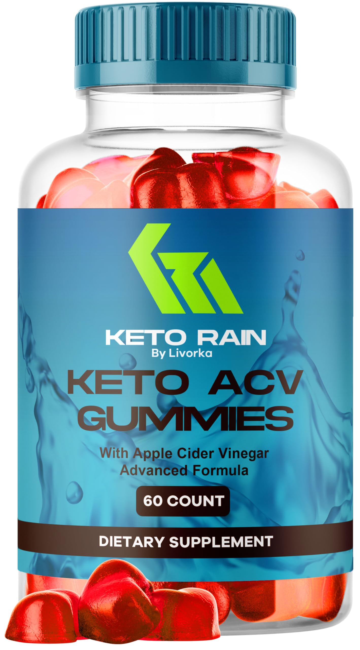 Keto Rain Gummies - Keto Rain Advanced ACV Gummys, Keto Rain ACV Gummy 1050MG - All Natural Keto Rain Apple Cider Vinegar, KetoRain ACV Gummys, 60 Gummies for 1 Month