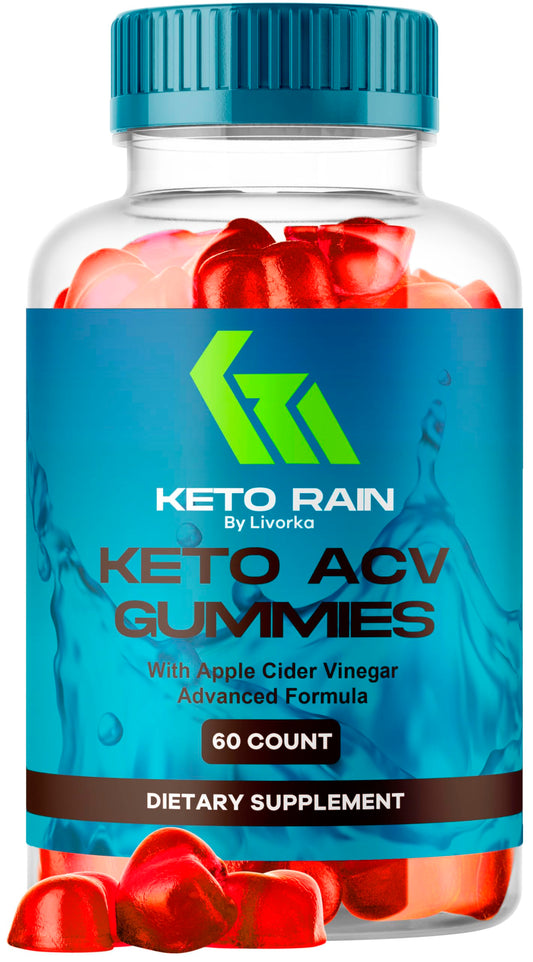 Keto Rain Gummies - Keto Rain Advanced ACV Gummys, Keto Rain ACV Gummy 1050MG - All Natural Keto Rain Apple Cider Vinegar, KetoRain ACV Gummys, 60 Gummies for 1 Month