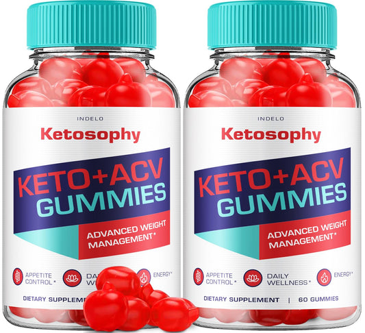 (2 Pack) KetoSophy Keto ACV Gummies - Advanced Weight Loss KetoSophy Keto Plus Gummies Apple Cider Vinegar KetoSophy ACV Gummies Weight Management Dietary Supplement Reviews Men Women (120 Gummies)