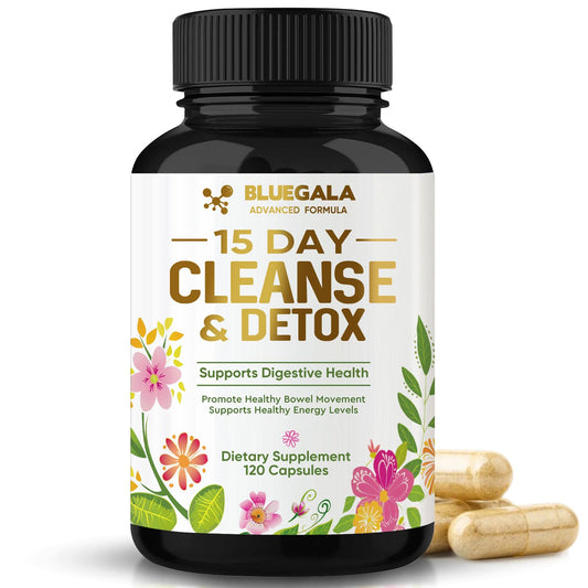 Colon Cleanse, 15 Day Cleanse, with Natural Ingredients such as Senna Leaf, Cascara Sagrada Bark and Psyllium Husk Powder, Supports Gut and Digestive System, Non-GMO, For Men and Women, 120 Capsules