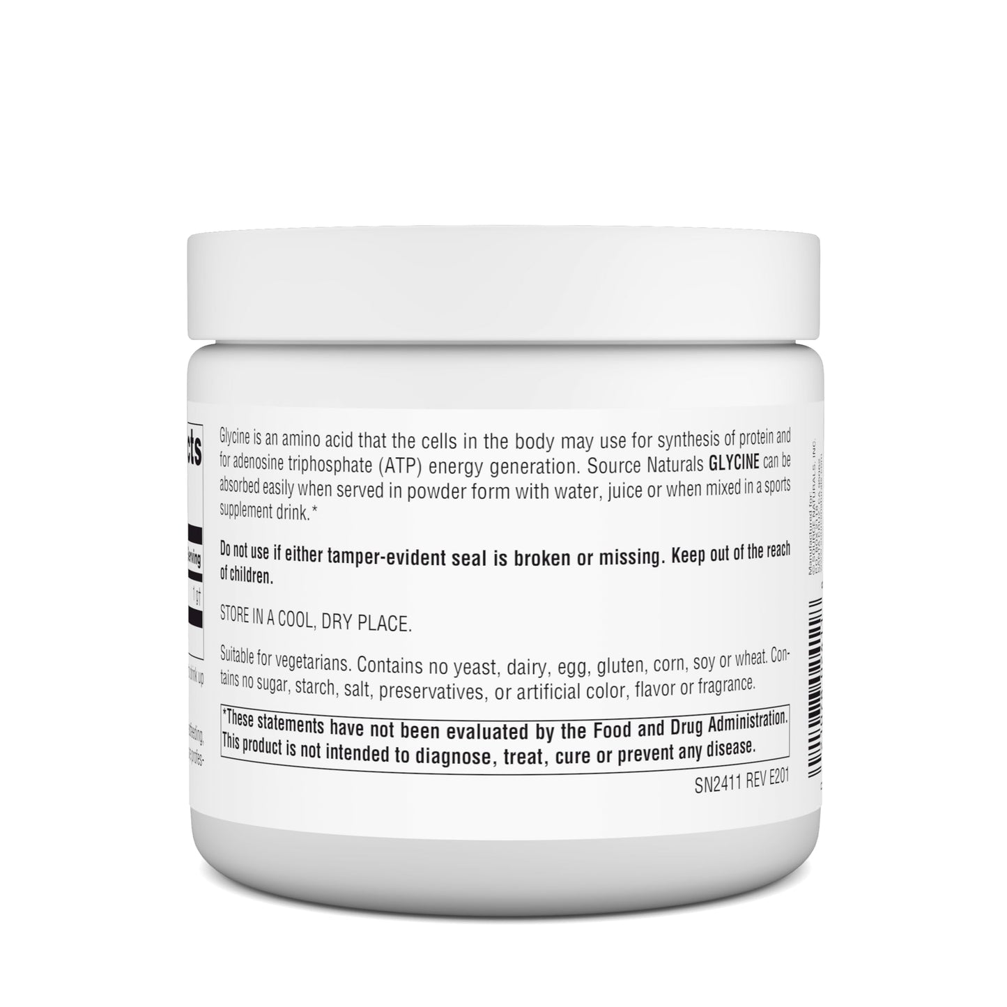 Source Naturals Glycine, for Protein Systhesis and Energy Generation*, 454 Grams - 8 oz Powder