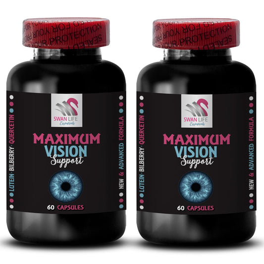 Sharp focus - EYE VISION SUPPLEMENT - Clear image, Eye support, Vision precision, Focus advantage, Bright details, Clearer scenes, Pure view, Lens support, Daily vision 2 Bottle 120 Capsules