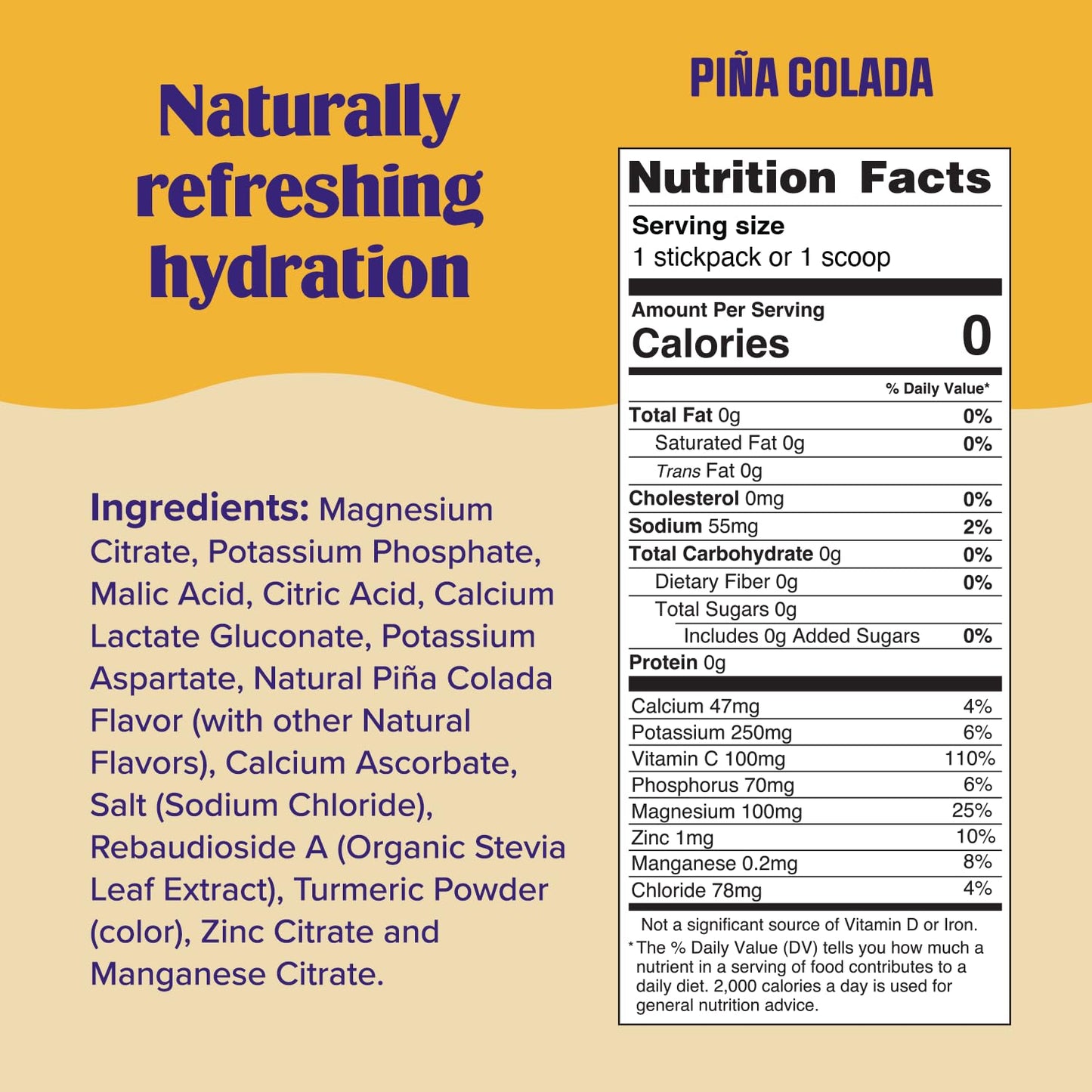Ultima Replenisher Mocktini Electrolyte Powder Drink Mix - Piña Colada, 90 Servings - Hydration Powder with 6 Electrolytes and Trace Minerals - Keto Friendly, Non-GMO and Sugar-Free