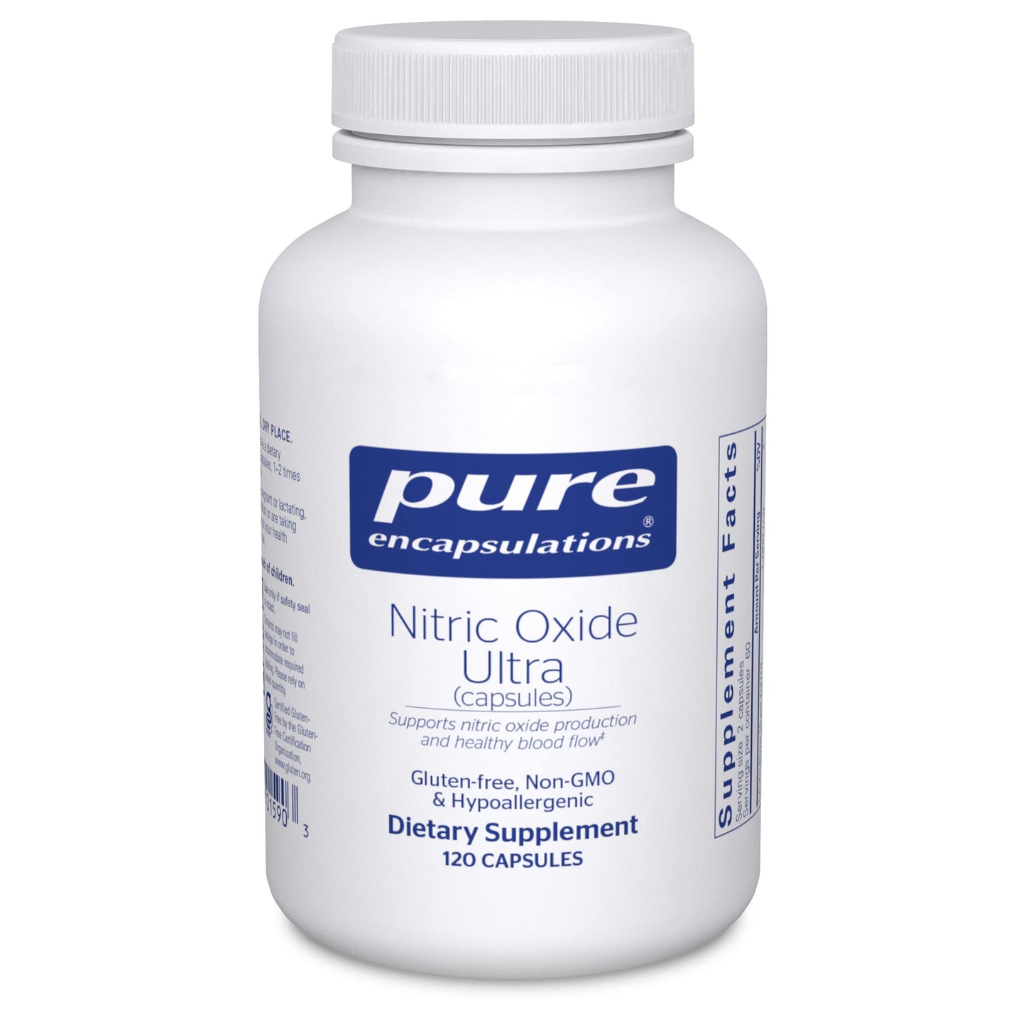Pure Encapsulations Nitric Oxide Ultra (Capsules) - Supplement Supports Nitric Oxide Production, Healthy Blood Flow & Vascular Health - with L-Citrulline & CranLoad Cranberry Extract - 120 Capsules