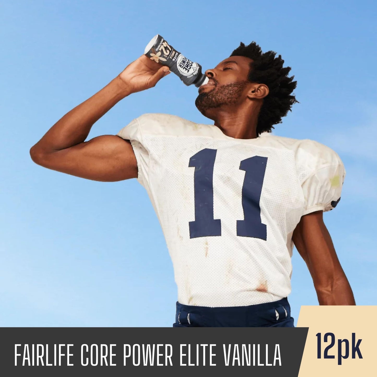 Worldwide Nutrition Bundle: Fairlife Core Power Elite 42g High Protein Milk Shake - Kosher, Vanilla Flavor Protein Shake for Workout Recovery - 14 Fl Oz (Pack of 12) & Multi-Purpose Key Chain