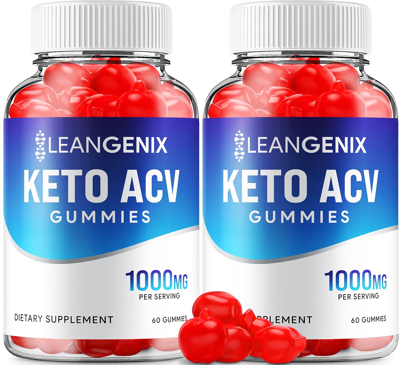 (2 Pack) LeanGenix Keto ACV Gummies - Advanced Formula LeanGenix Keto Plus ACV Weight Management Gummies Apple Cider Vinegar LeanGenix ACV Dietary Supplement Reviews Men Women (120 Gummies)