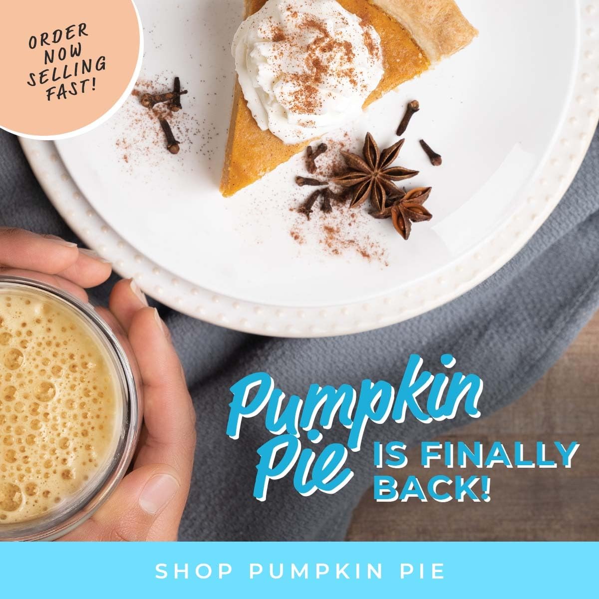 Bariatric Eating Inspire Pumpkin Pie 20g Whey Protein Isolate Powder with Calcium