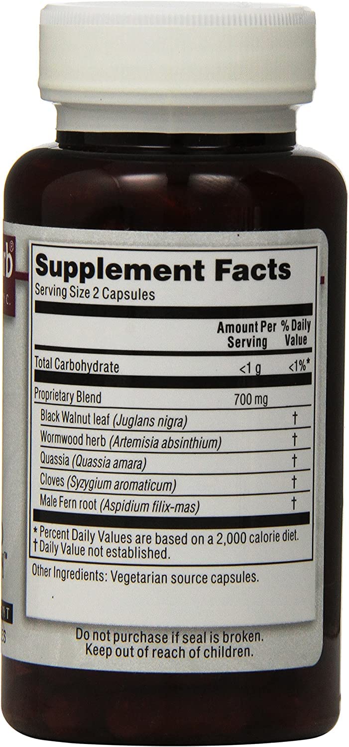 Kroeger Herb Products, Wormwood Herb, Black Walnut, Clove, Quassia, Worm Wood Detox Cleanse - Wormwood Capsules, Non-GMO, Gluten Free, No Preservatives or Fillers - 200 Capsules, Made in USA