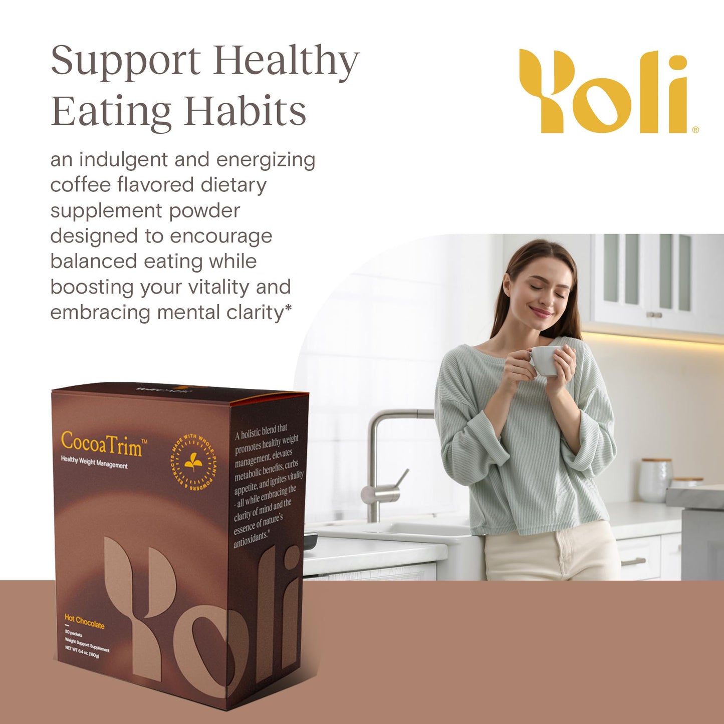 Yoli® CocoaTrim - Food Craving Suppressant - Chocolate Flavored Supplement Powder