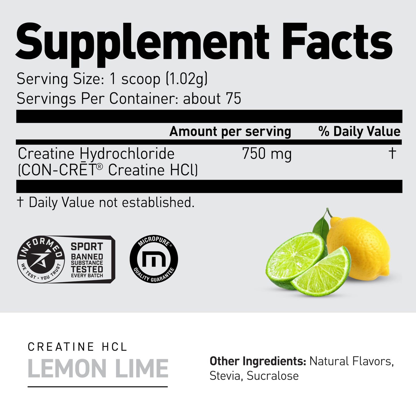 Kaged Creatine HCl Powder, Lemon Lime, Muscle Building and Recovery Supplement, Patented Formula, Highly Soluble Powder, 75 Servings
