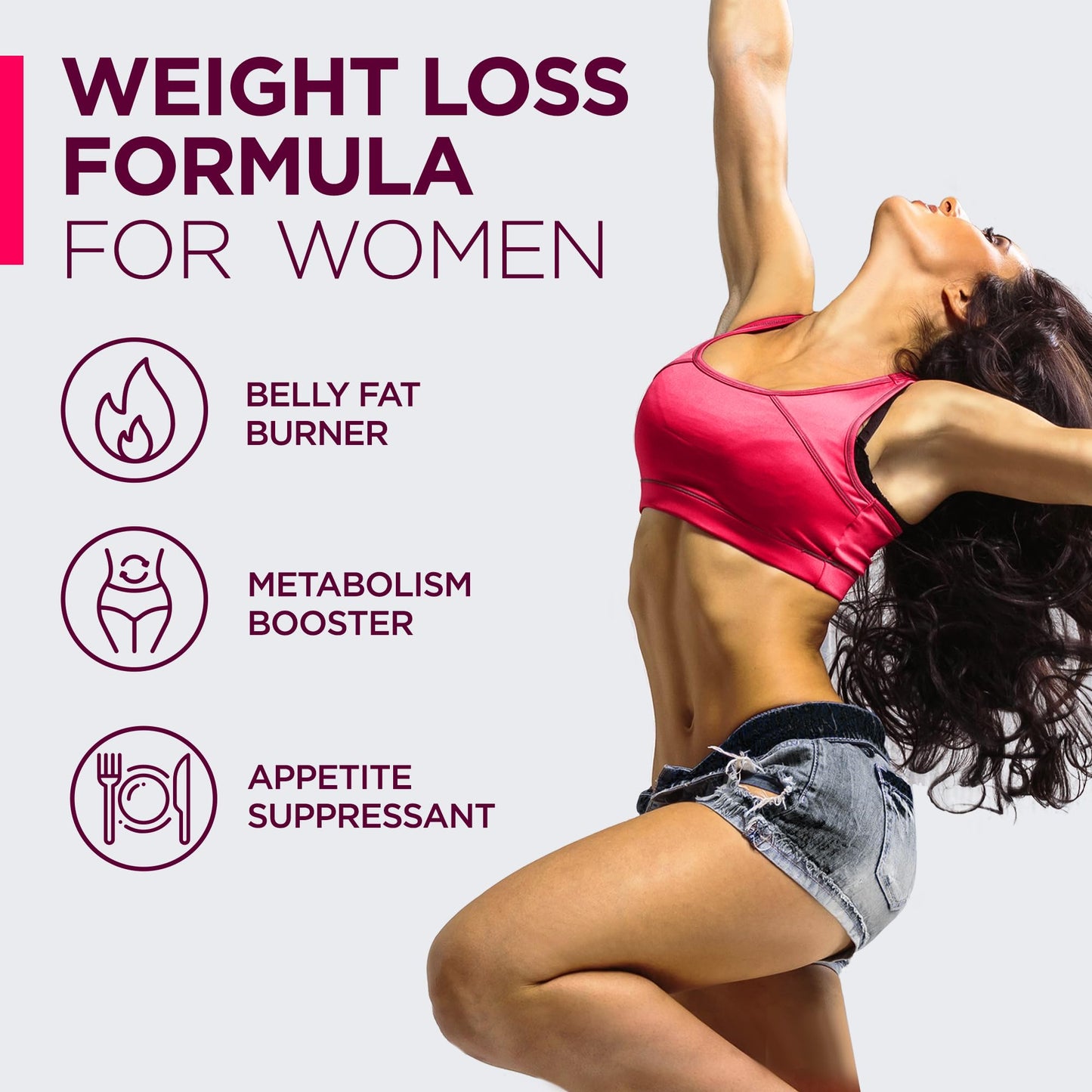 Fat Burner for Women with Raspberry Ketones, Green Tea & African Mango - Best Diet Pills that Work Fast for Women, All-Natural Weight Loss Supplements Supports Metabolism & Belly Fat Burn, 60 Capsules