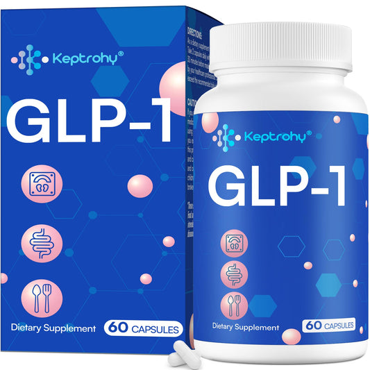 Keptrohy GLP-1 Supplement | GLP1 Support for Women & Men, Support GLP-1 Naturally, GLP 1 Supplement for Immune, Energy, Digestion, Gut & Overall Health | Daily Support GLP1 Levels - 60 Capsules