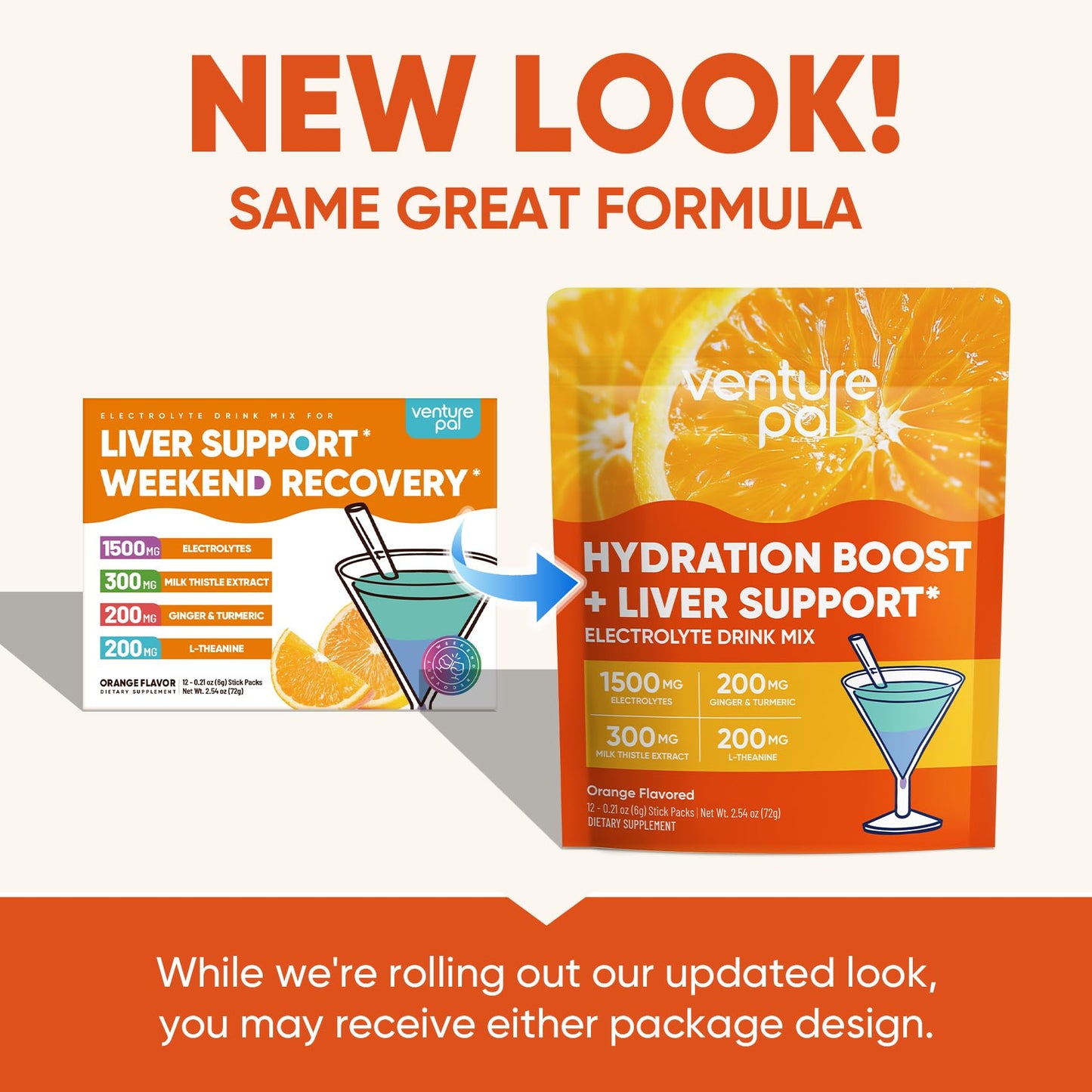 Venture Pal Sugar-Free Hydration Boost + Liver Support - Liquid Daily IV Hydration Packets | Electrolytes Drink Mix with 7 Electrolytes & 5 Vitamins, Milk Thistle | Keto Friendly | Vegan, 12 Sticks