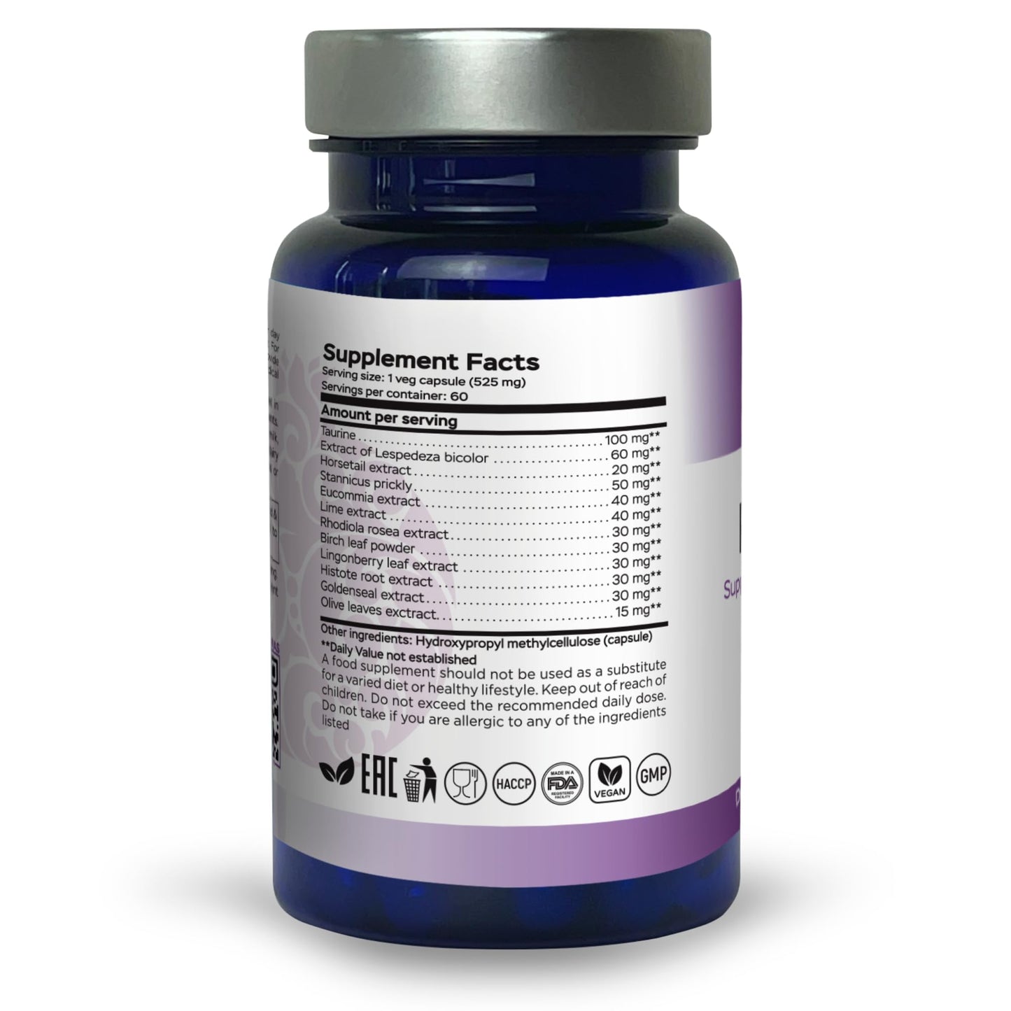 RaDoTech Edema Relife Support Relief of Edema, Water Retention, Swollen Feet and Ankles 60 Veg Capsules GMP