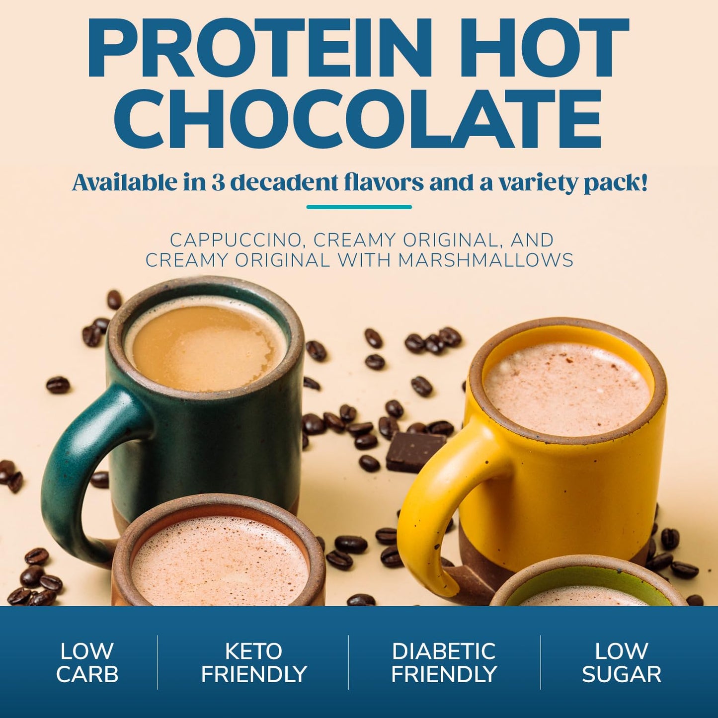 WonderSlim Protein Cappuccino Creamy Original Low Sugar Gluten Free Keto Friendly  Low Carb 7ct