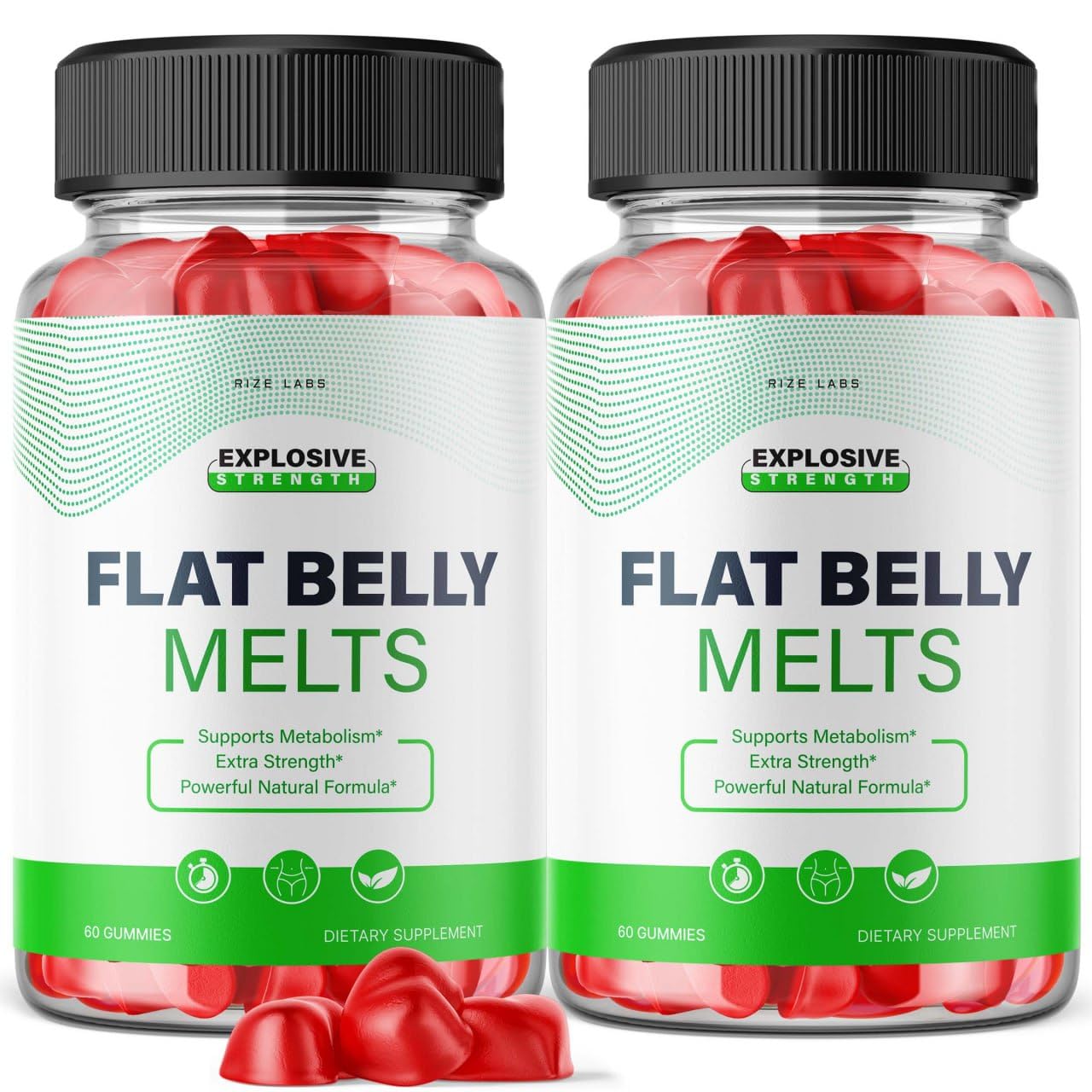 rize labs - Flat Belly Melts Keto ACV Gummies for Advanced Weight Loss with Apple Cider Vinegar, Supplement Helps in Reducing Belly Fat (120 Gummies)