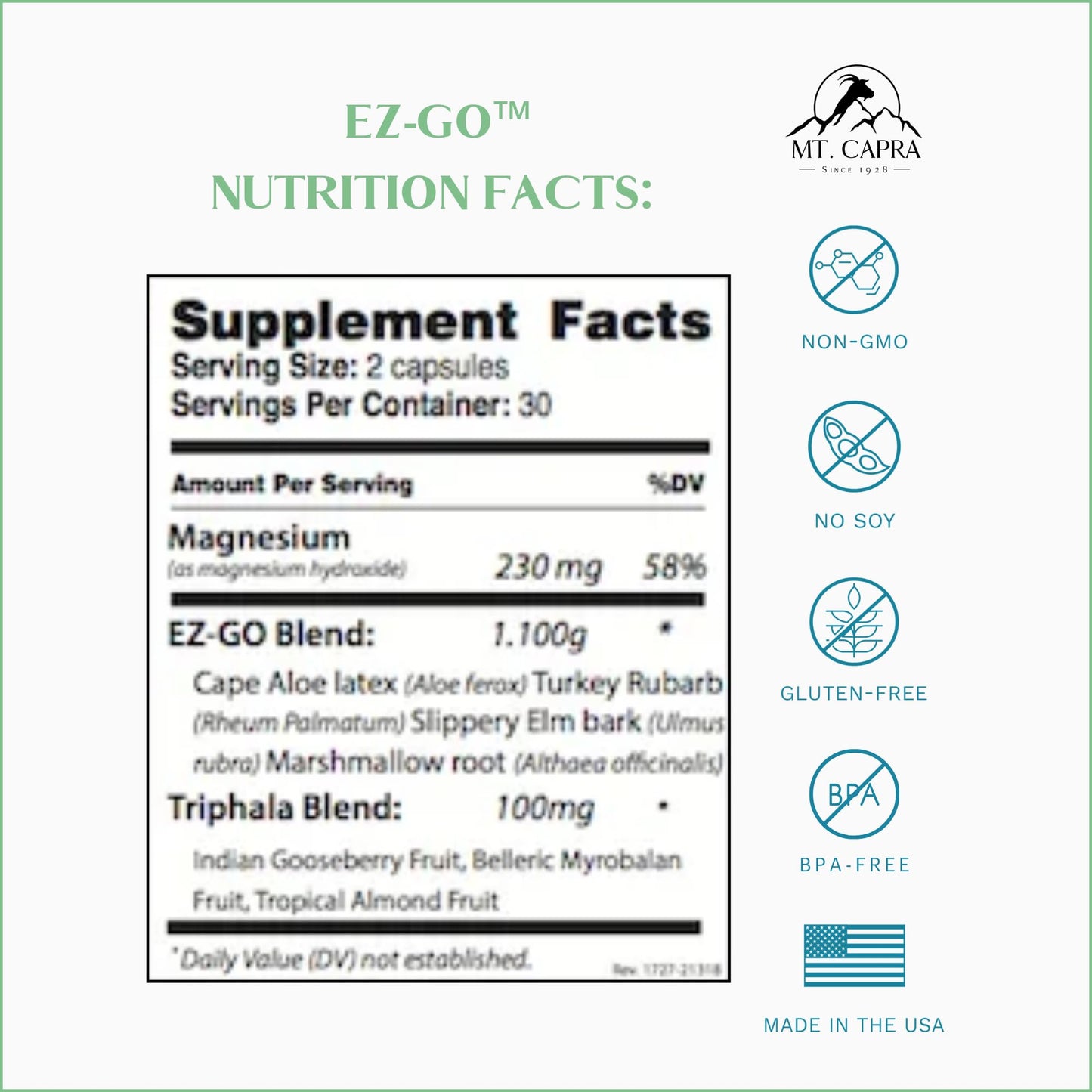 Doctors Choice, Naturally Ez-go Capsules, 60-count Bottle