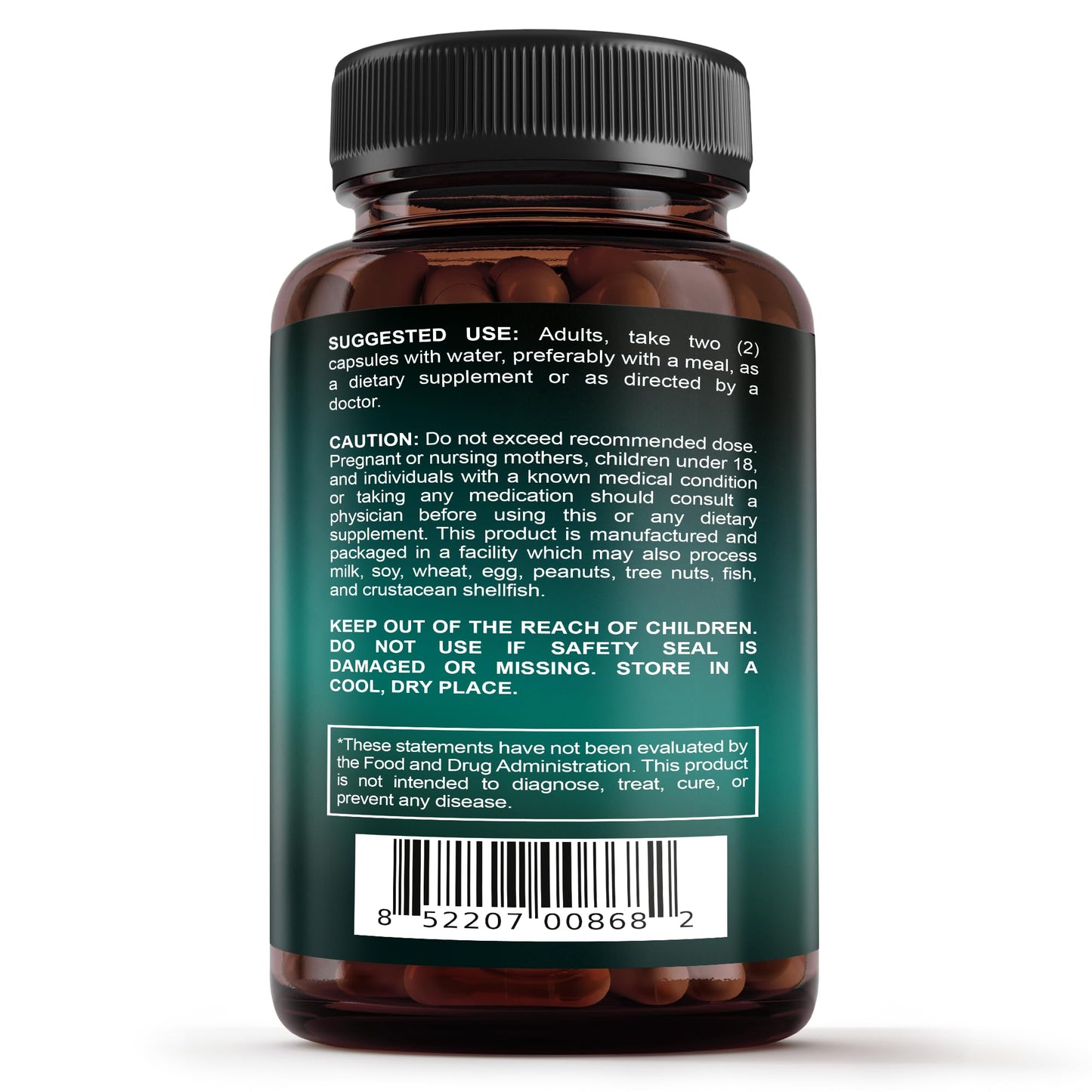 Sunergetic Premium Lung Support Supplement - Lung Cleanse & Detox Supplement With Mullein Leaf, NAC, Bromelain & Boswellia-Lung Health Formula for Respiratory, Breathing & Bronchial Health-60 Capsules