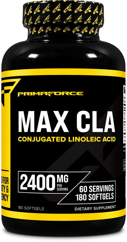 Primaforce CLA 2400 mg per Serving (180 softgels) - Max CLA - for Men and Women, Non-Stimulating, GMO Free & Gluten Free