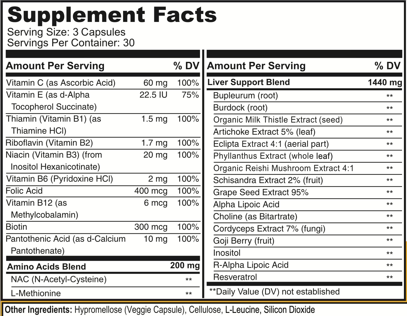 drinkwel WELESSENTIALS Liver and Herbal Support - 90 Vegetarian Capsules - Revil Dietary Supplement with Organic Milk Thistle, Burdock Vitamin C - Gluten-Free