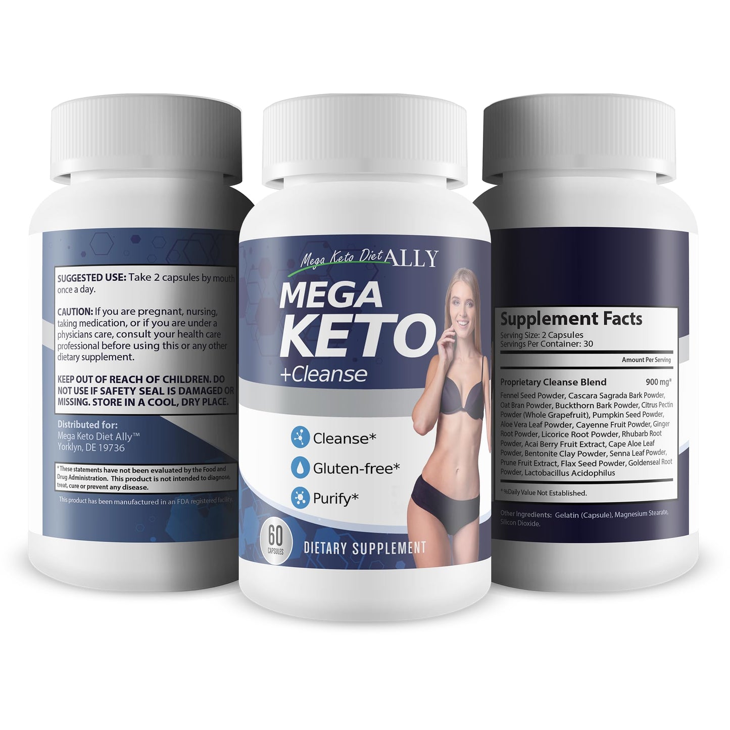 Mega Keto Diet + Cleanse - Help Reduce Gut Bloat - Blast Out Carbs to Support Ketosis Cleanse - Digestive Cleansing Ketogenic Support - Body Cleanse & Liver Cleanse - Help Support Overall Health