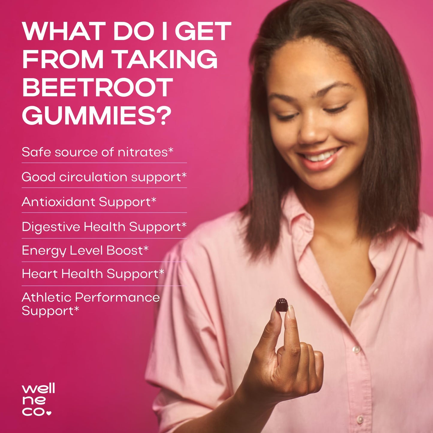 Beet Chews for High Blood Pressure - Beet Root Gummies with Tart Cherry - Nitric Oxide Supplements for Energy, Cardio Health - Vegan, No GMO, Pectin Based - for Women and Men