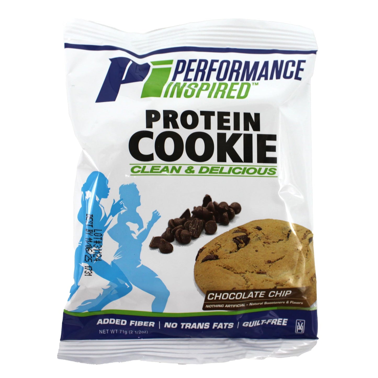 Performance Inspired Nutrition Protein Cookie - Contains: BIG 14G Isolate Proteins - 6G Of Fiber - All Natural - Gluten Free - No Artificial Ingredients - Great Tasting Chocolate Chip Flavor - 12 Count