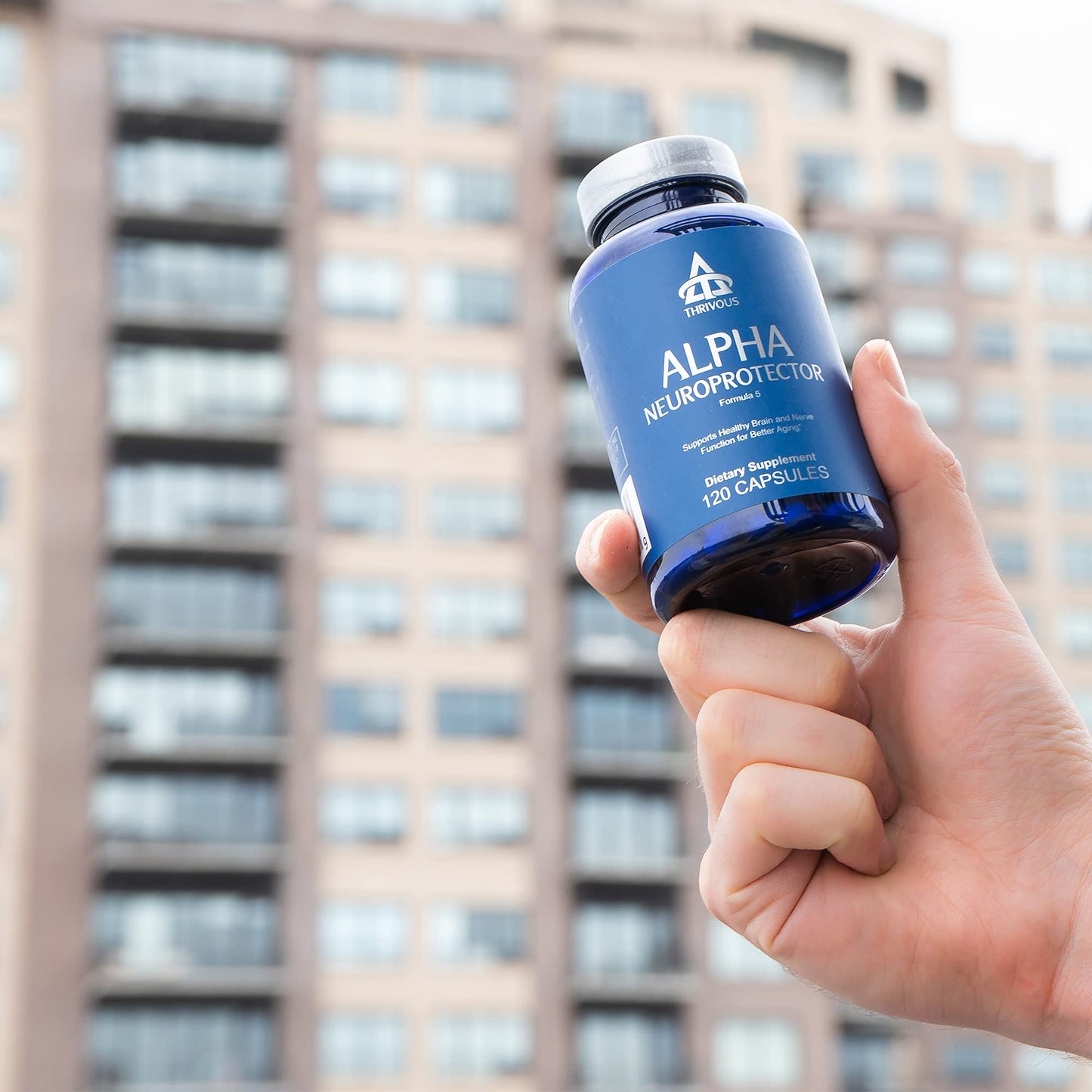 Thrivous Alpha - Enhance Brain & Nerve Function for Better Aging - Advanced Natural Nootropic Supplement: Alpha GPC, ALCAR, R Alpha Lipoic Acid, Ginkgo, SerinAid Phosphatidylserine - 120 Capsules