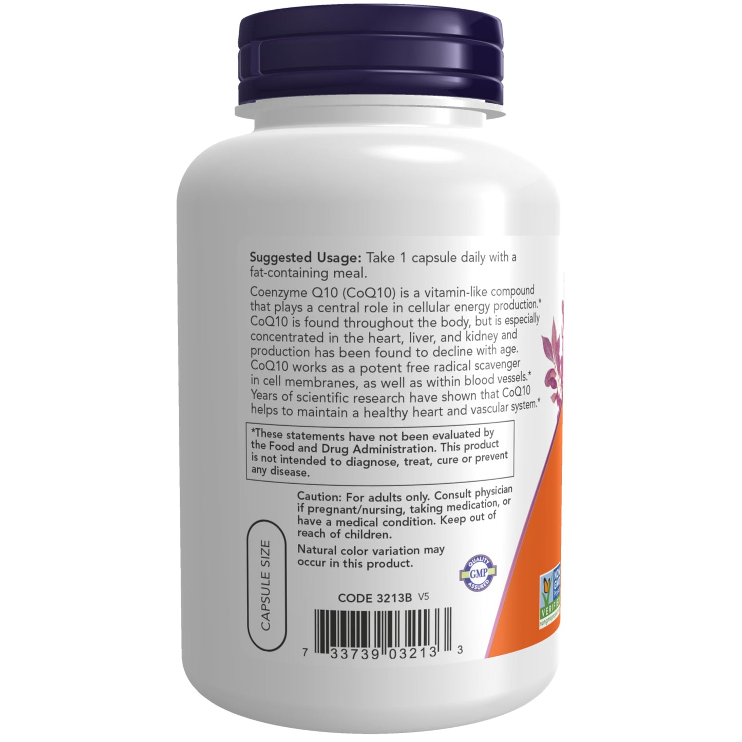 NOW Coq10 100 mg,180 Veg Capsules