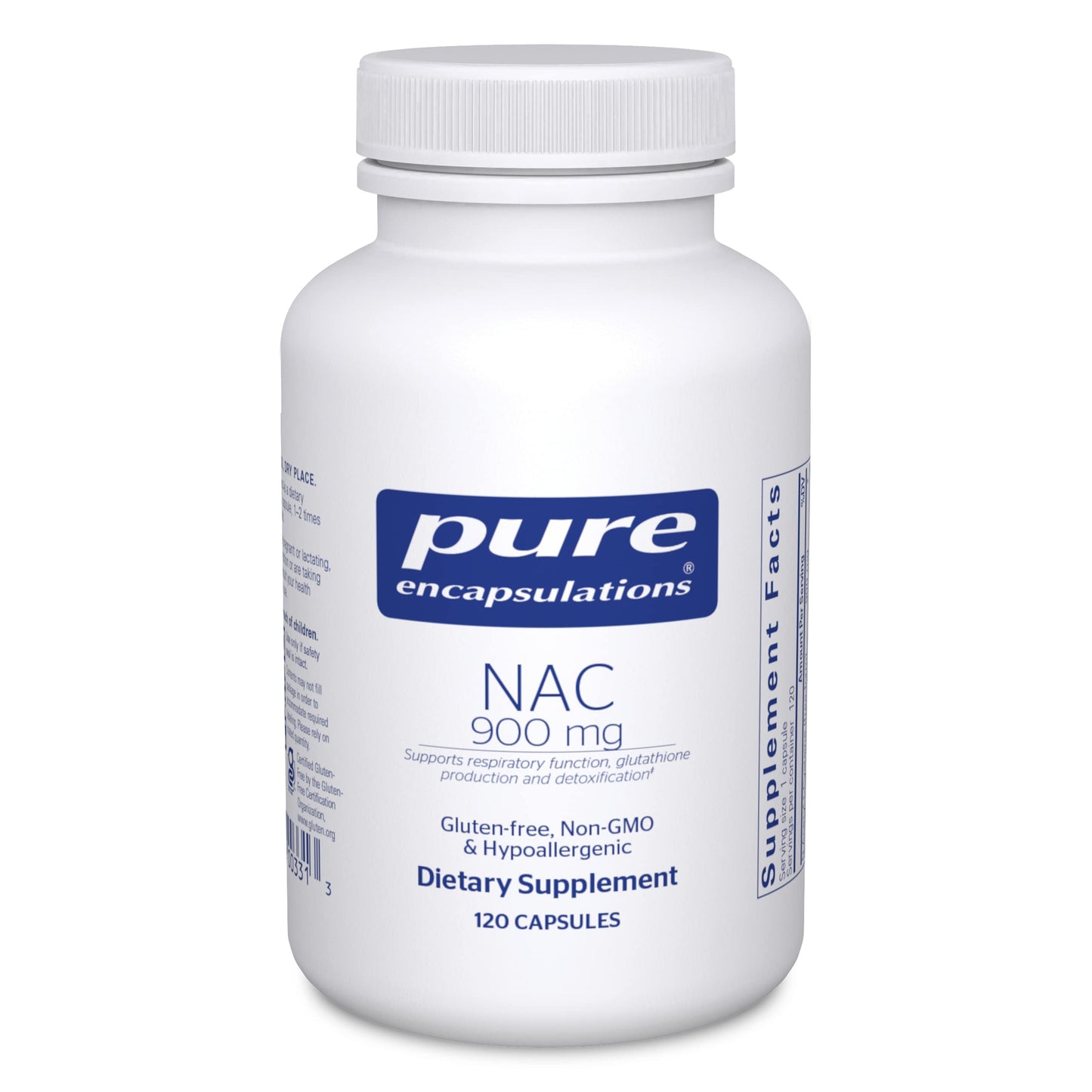 Pure Encapsulations NAC 900 mg - N-Acetyl Cysteine Amino Acid Supplement for Lung & Immune Support, Liver & Antioxidants* - 120 Capsules