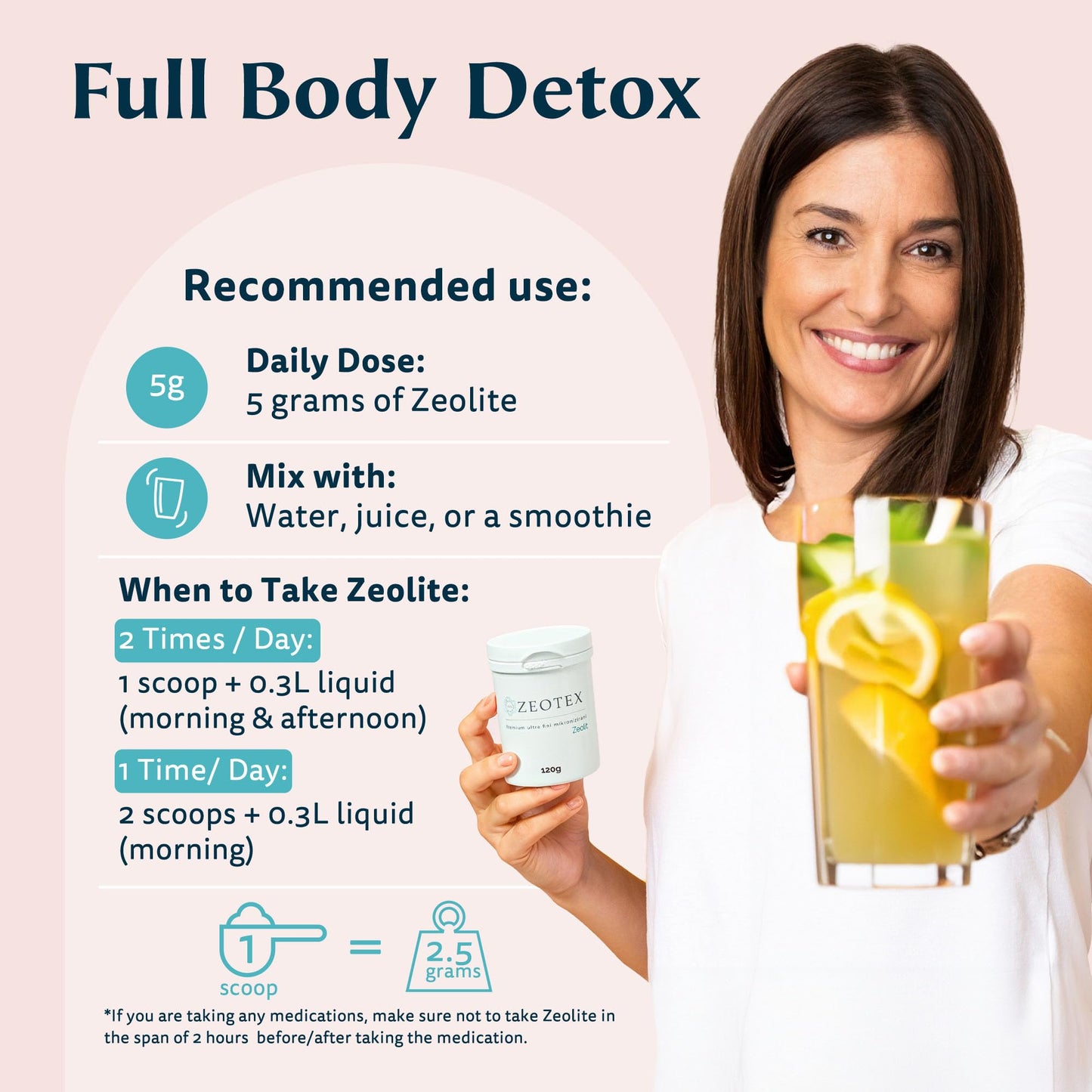 Zeotex - Zeolite Powder Full Body Detox, Zeolite Clinoptilolite Powder, Micronized Zeolite, Full Body Detox Cleanse, Zeolite Toxin Remover Juice Detox 1000g