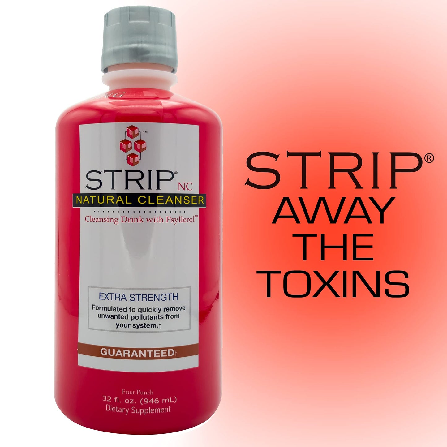 Wellgenix Strip NC Herbal Cleanse Detox Drink, Fast-Acting Body Detox, 32 Fl Oz, Premium Detoxifier for Quick Flush Toxin Removal, Extreme Cleanse Detox, Fruit Punch Flavor Liquid Formula (Pack of 2)