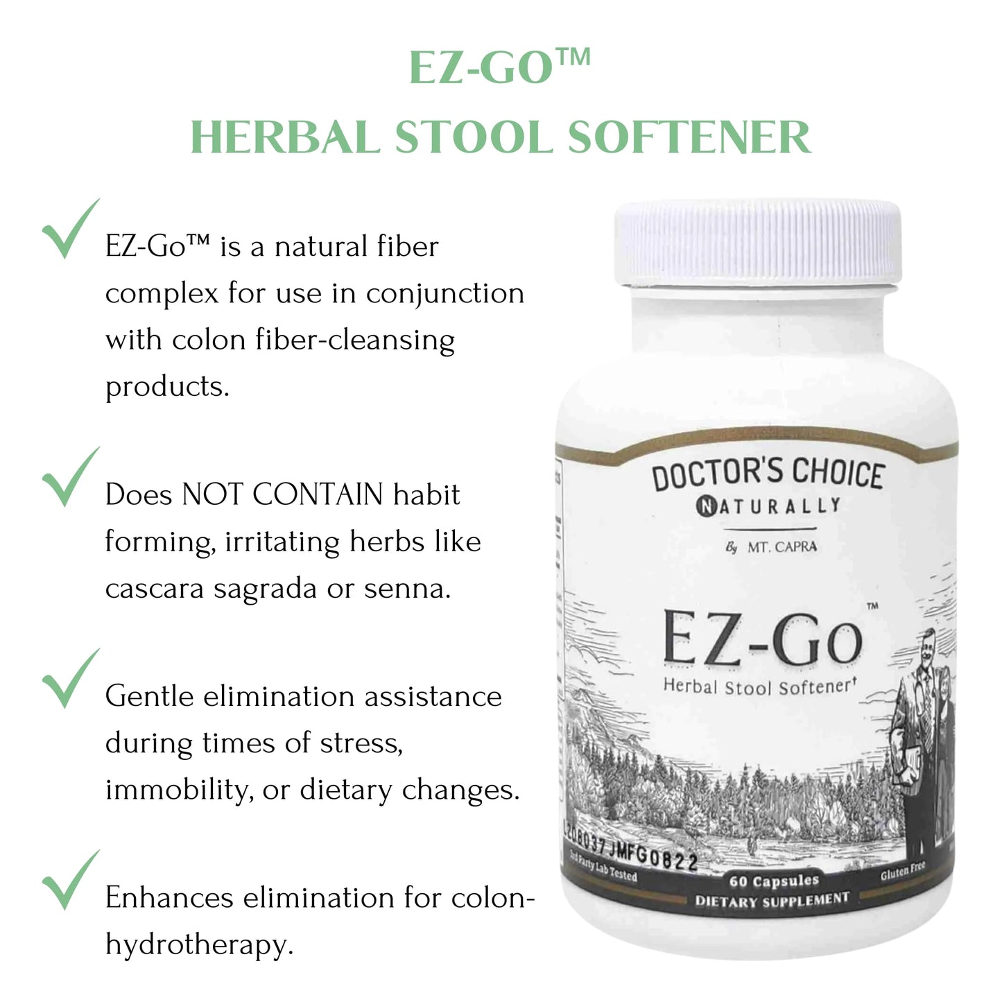 Doctors Choice, Naturally Ez-go Capsules, 60-count Bottle