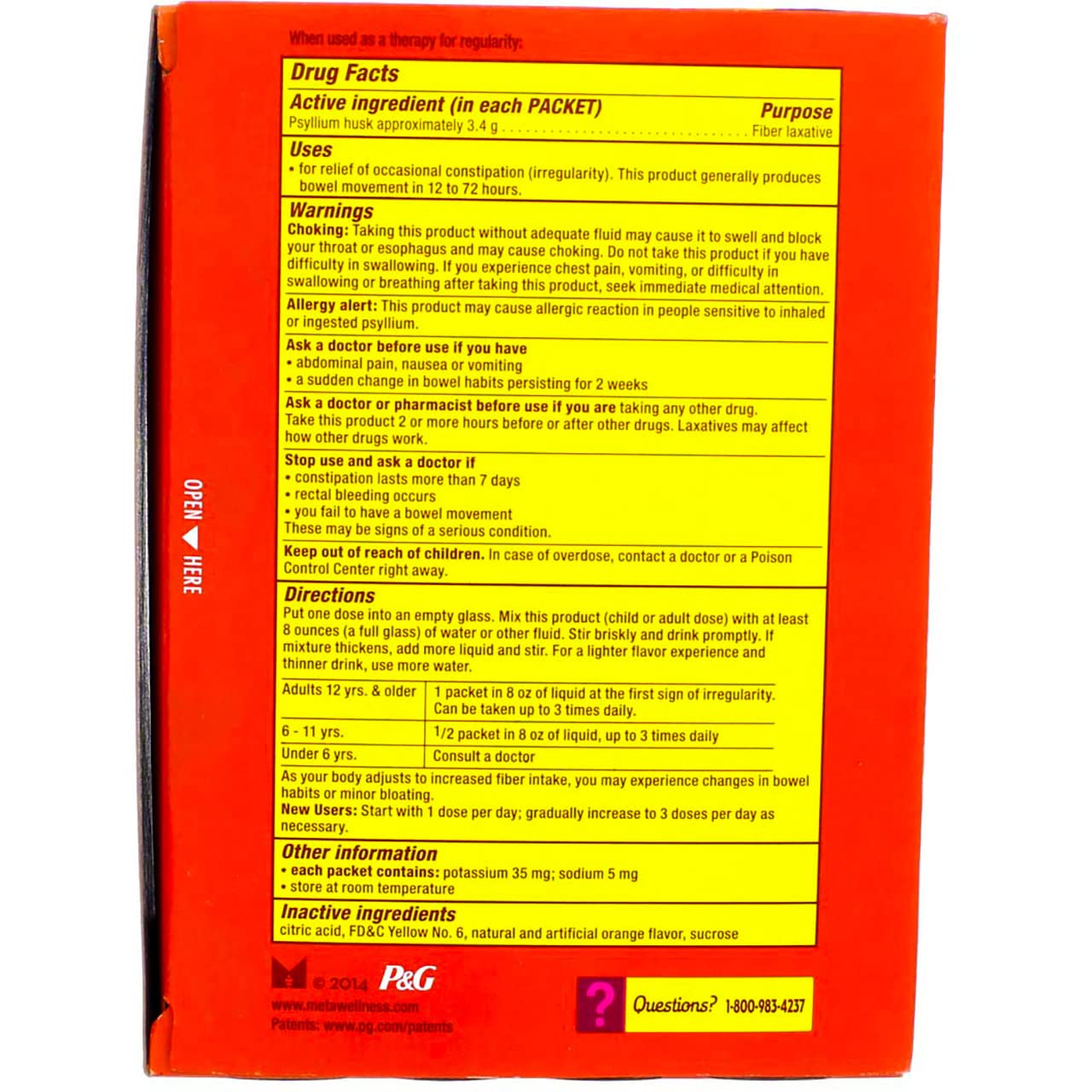 Metamucil Fiber Singles Smooth Texture Orange - 30 Packets, 12.9 Ounce (Pack of 1)