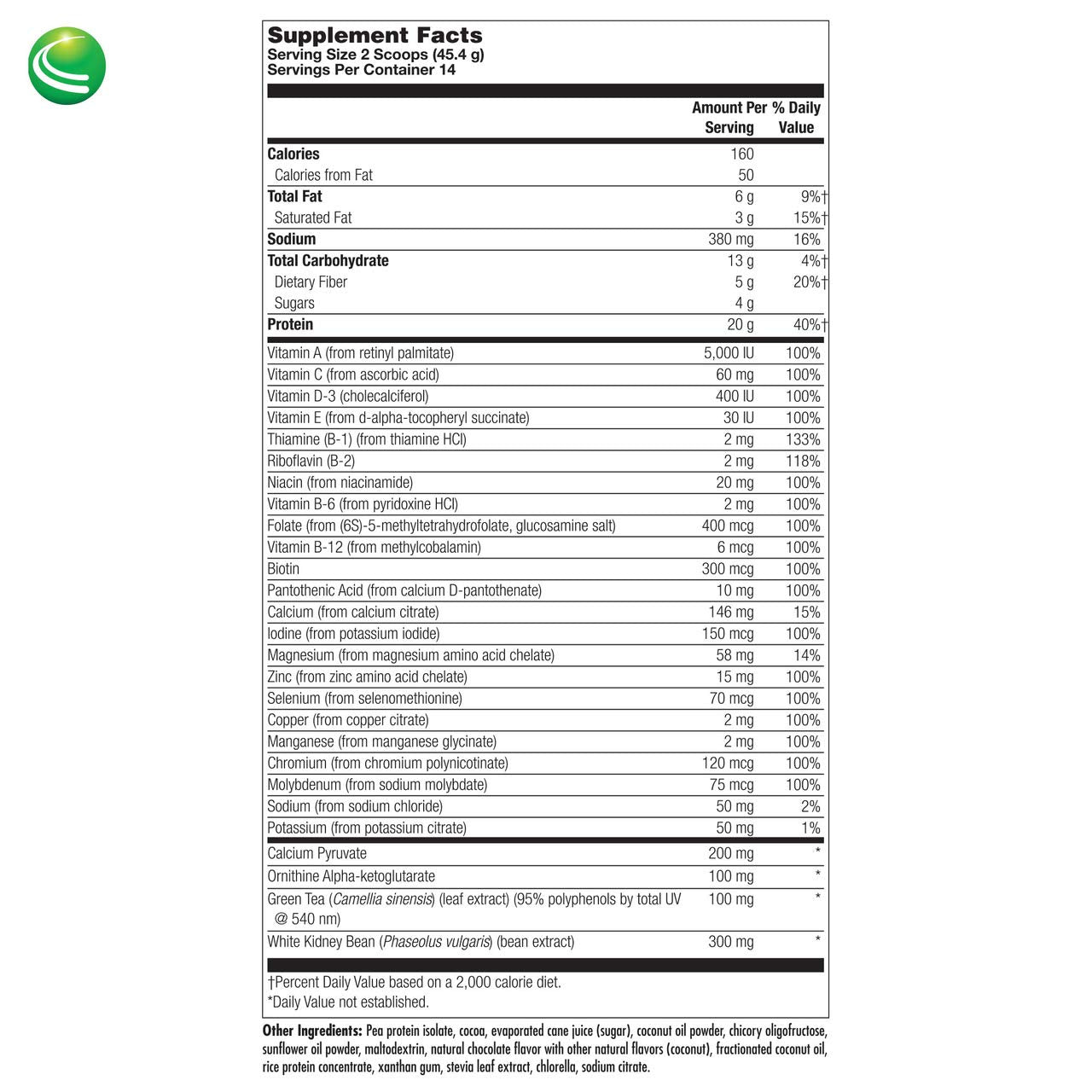 Nutra BioGenesis UltraLean Vegan Chocolate Proten Powder - Plant Based Protein Powder for Men & Women, Lactose Free Pea Protein for Muscle Recovery with Micronutrients & Vitamins - 1 lb 5.4 oz (635 g)