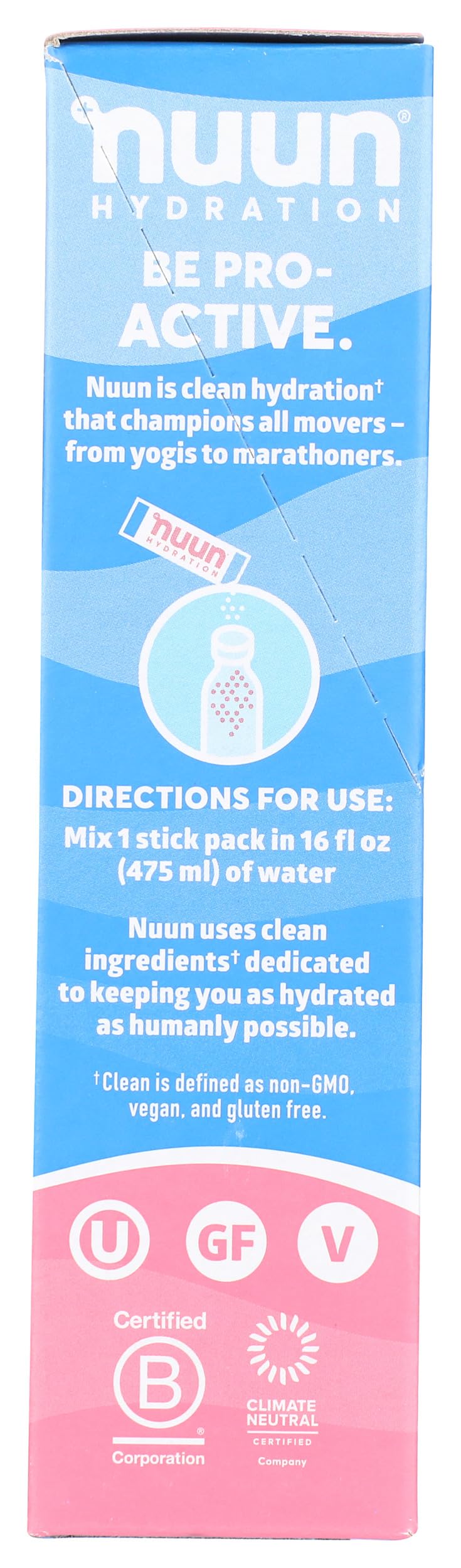 NUUN Pink Lemonade Sport Powder 10 Count, 0.17 OZ