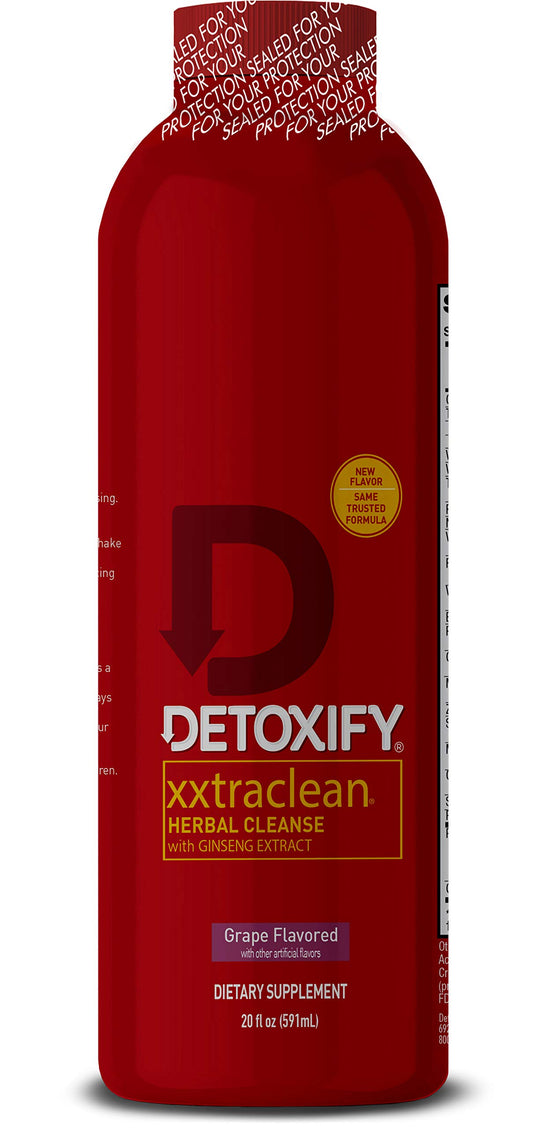 Detoxify - Xxtra Clean Herbal Cleanse Detox Drink - Full Body Cleanse Detox for Women and Men - Same Day Results - Enhanced with Ginseng Extract & Milk Thistle Extract - Plus Sticker