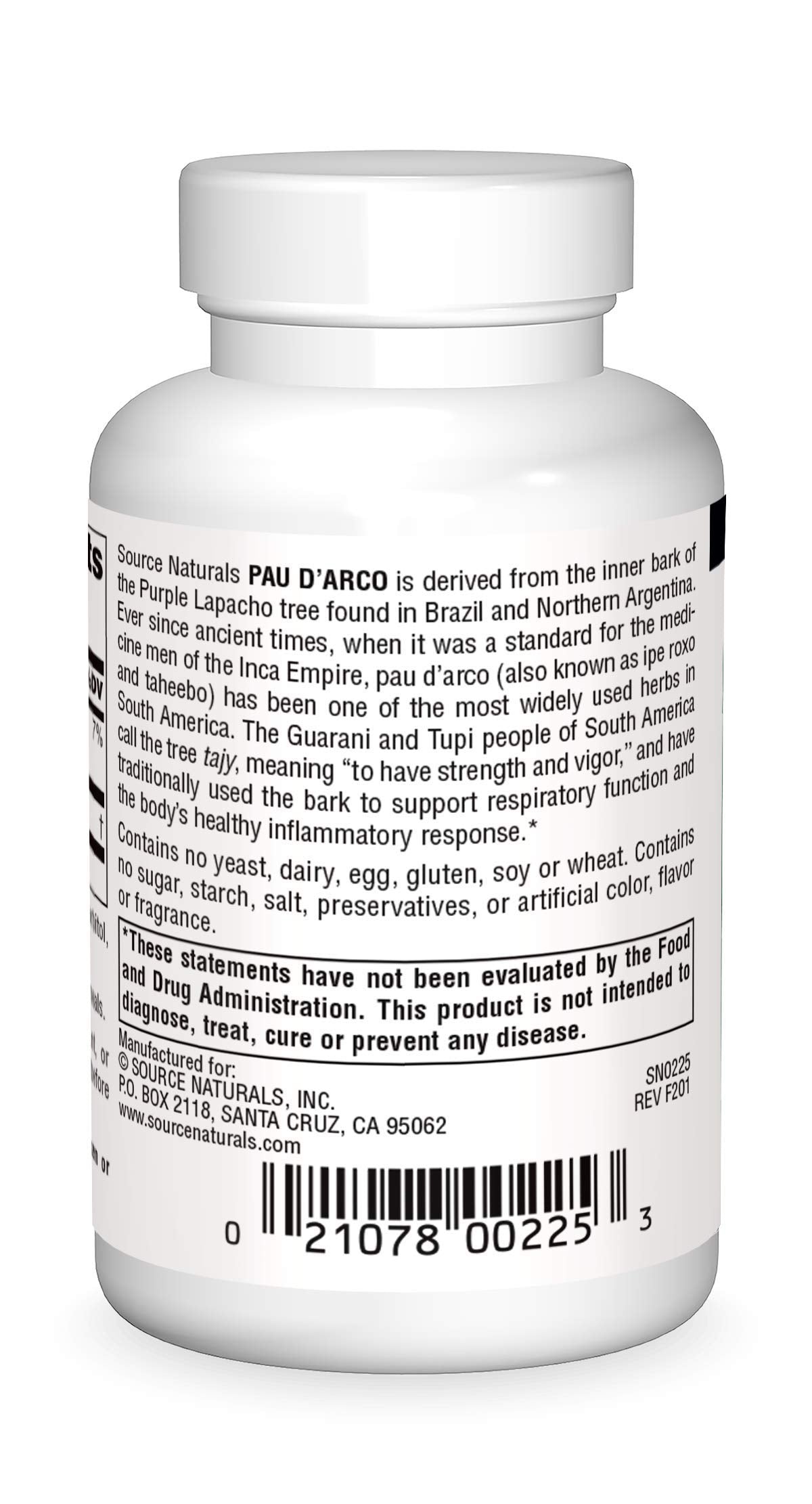 Source Naturals PAU D'Arco Dietary Supplement - 100 Tablets