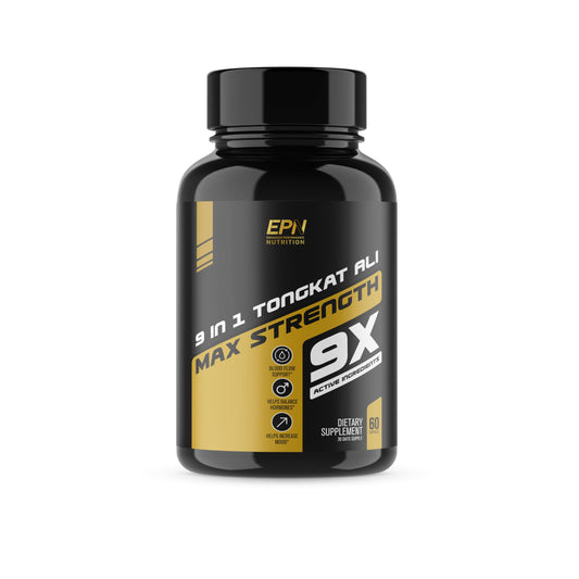 EPN Supplements | #1 Rated 9 in 1 Tongkat Ali + Horny Goat Weed | Fast Acting Blood Flow, Increase Stamina & Muscle Growth | Ultra Potent Formula for Men w/ Saw Palmetto, Maca Powder - 60 Capsules