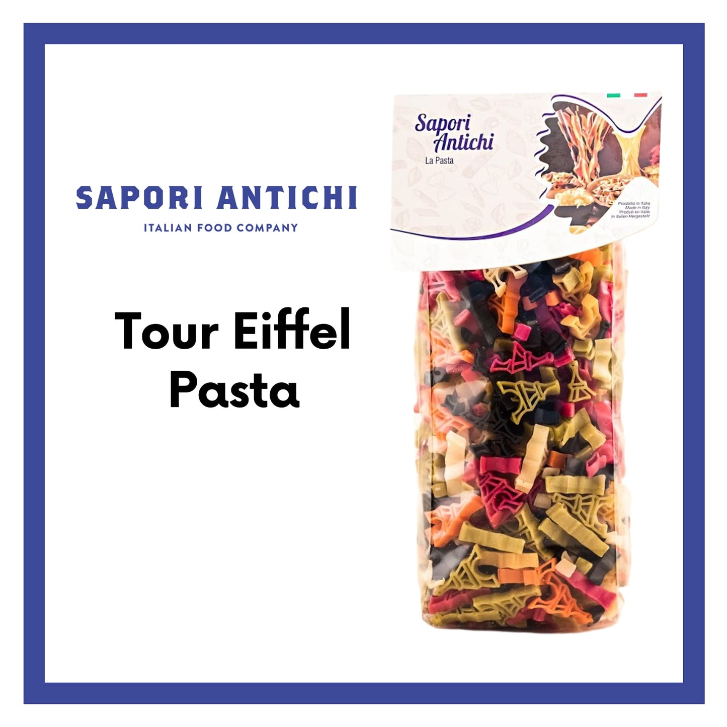 Sapori Antichi Pasta Multicolor Eiffel Tower 176Ounce