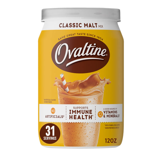 Ovaltine Classic Malt Beverage 12Ounce Canisters Pack of 6